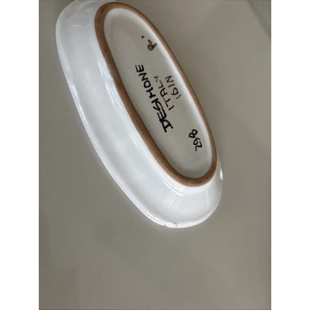 DeSimone Italian Pottery Small Oval Dish 298/16n  Queen Small  Chip On The Back